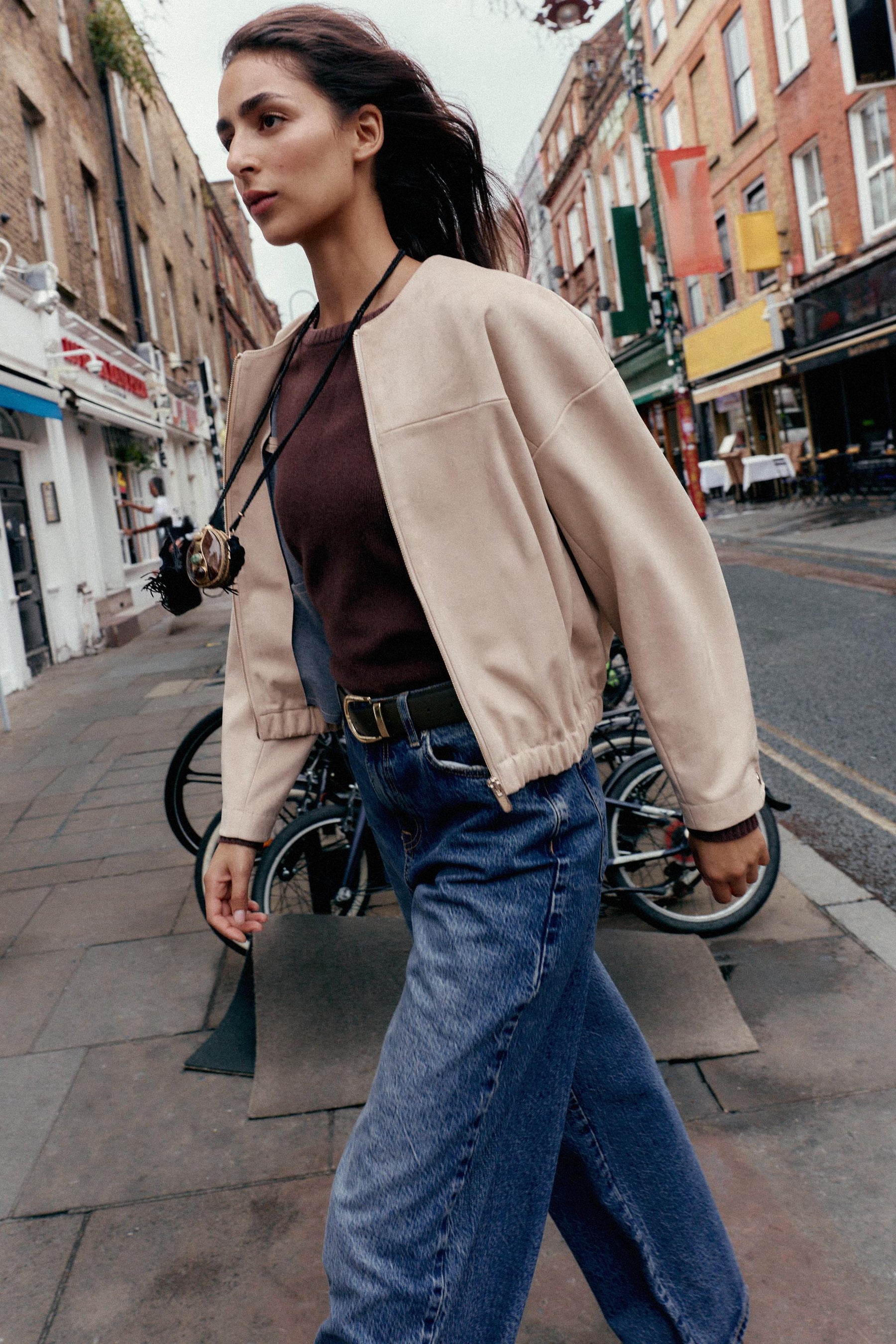 Bomber aus Kunstwildleder