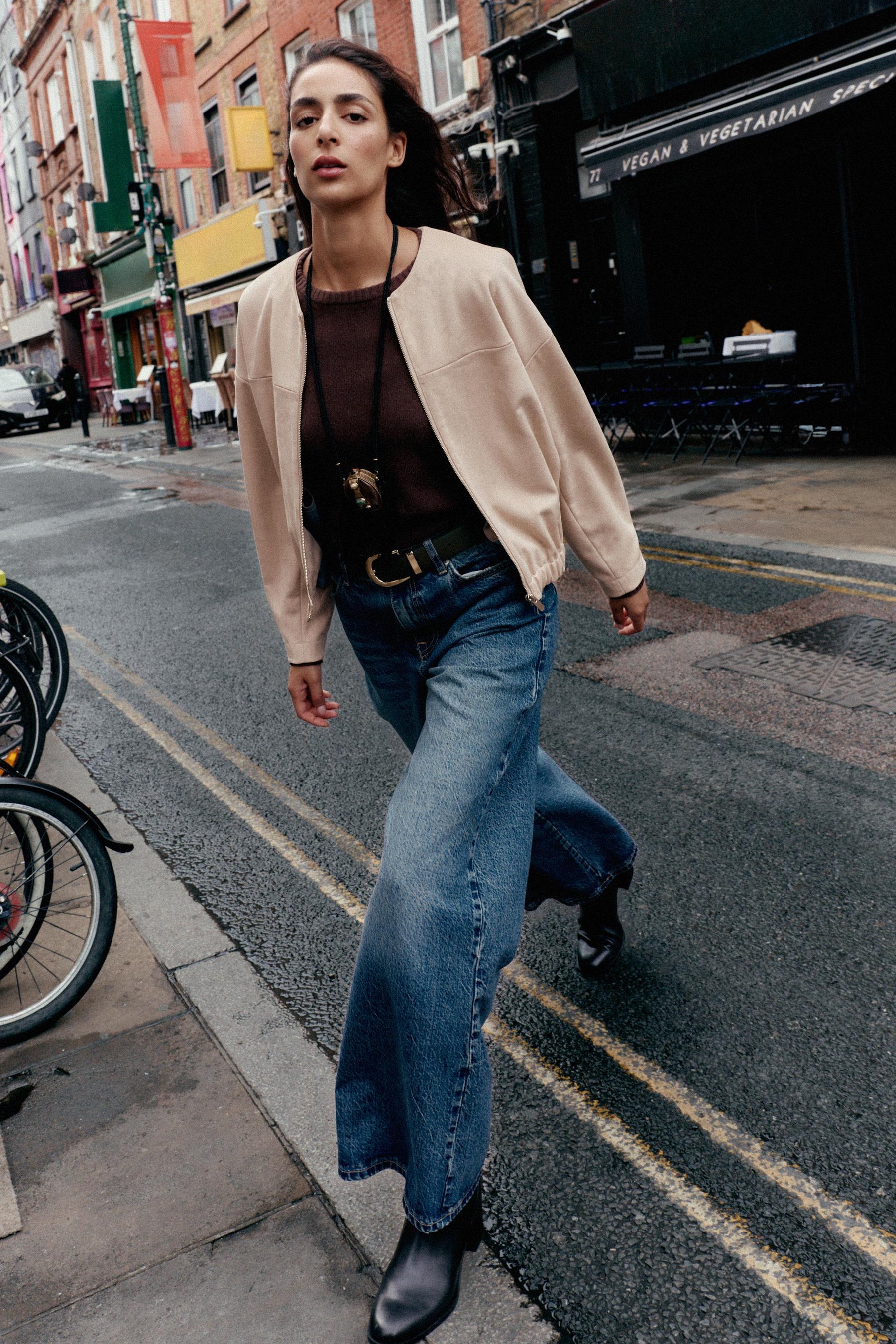 Bomber aus Kunstwildleder