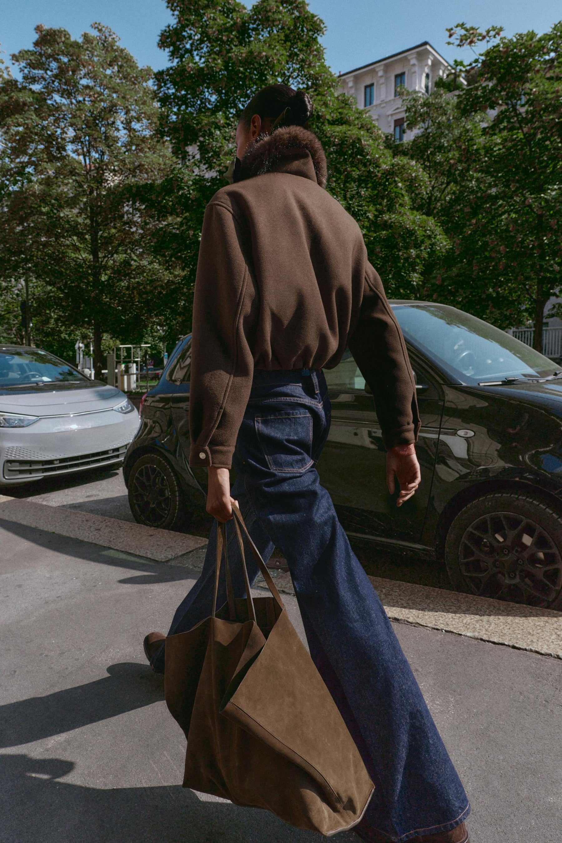 SOFT BOMBER JACKET WITH FAUX FUR COLLAR - Image 2