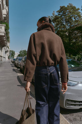 SOFT BOMBER JACKET WITH FAUX FUR COLLAR - Image 3