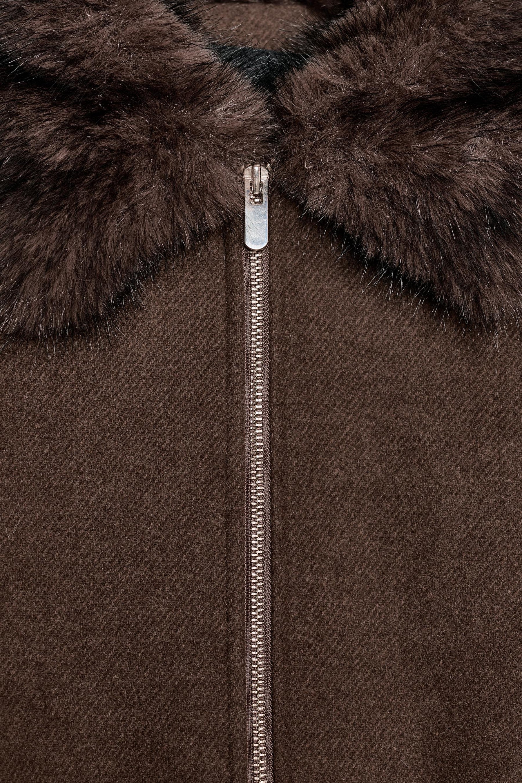 Bomberjacke mit Kunstpelzkragen