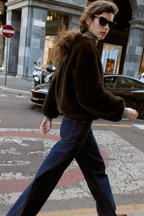 BOMBER AUS KUNSTPELZ