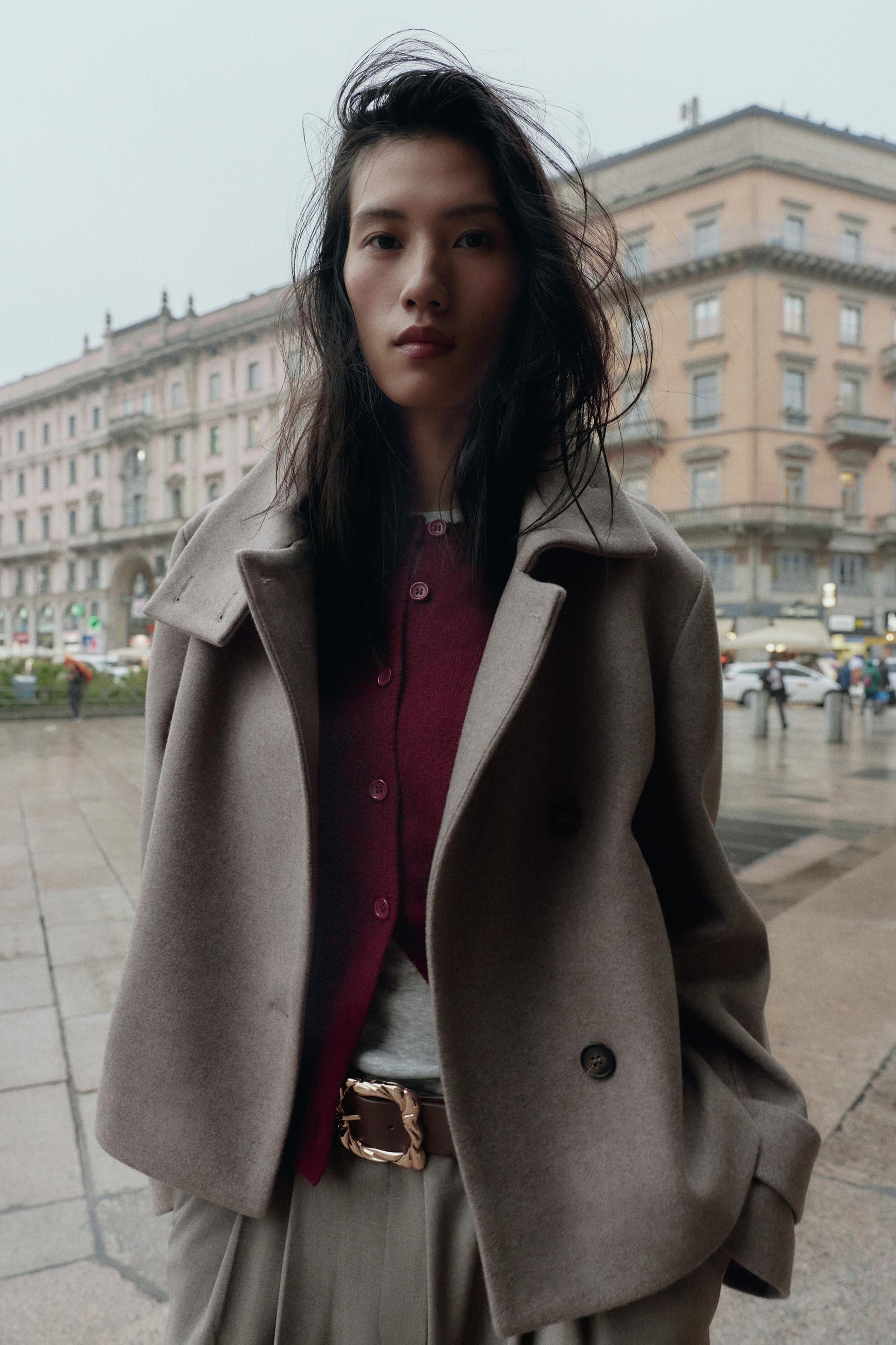 Jacke mit hohem Kragen