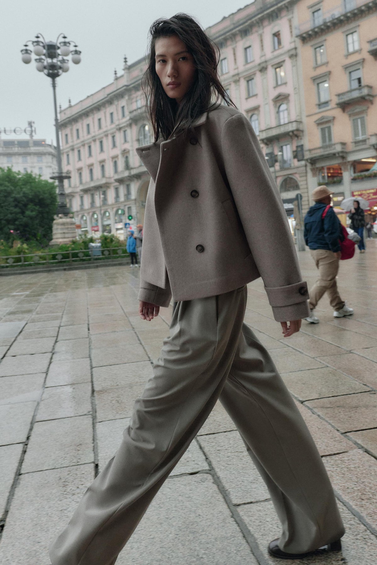 Jacke mit hohem Kragen