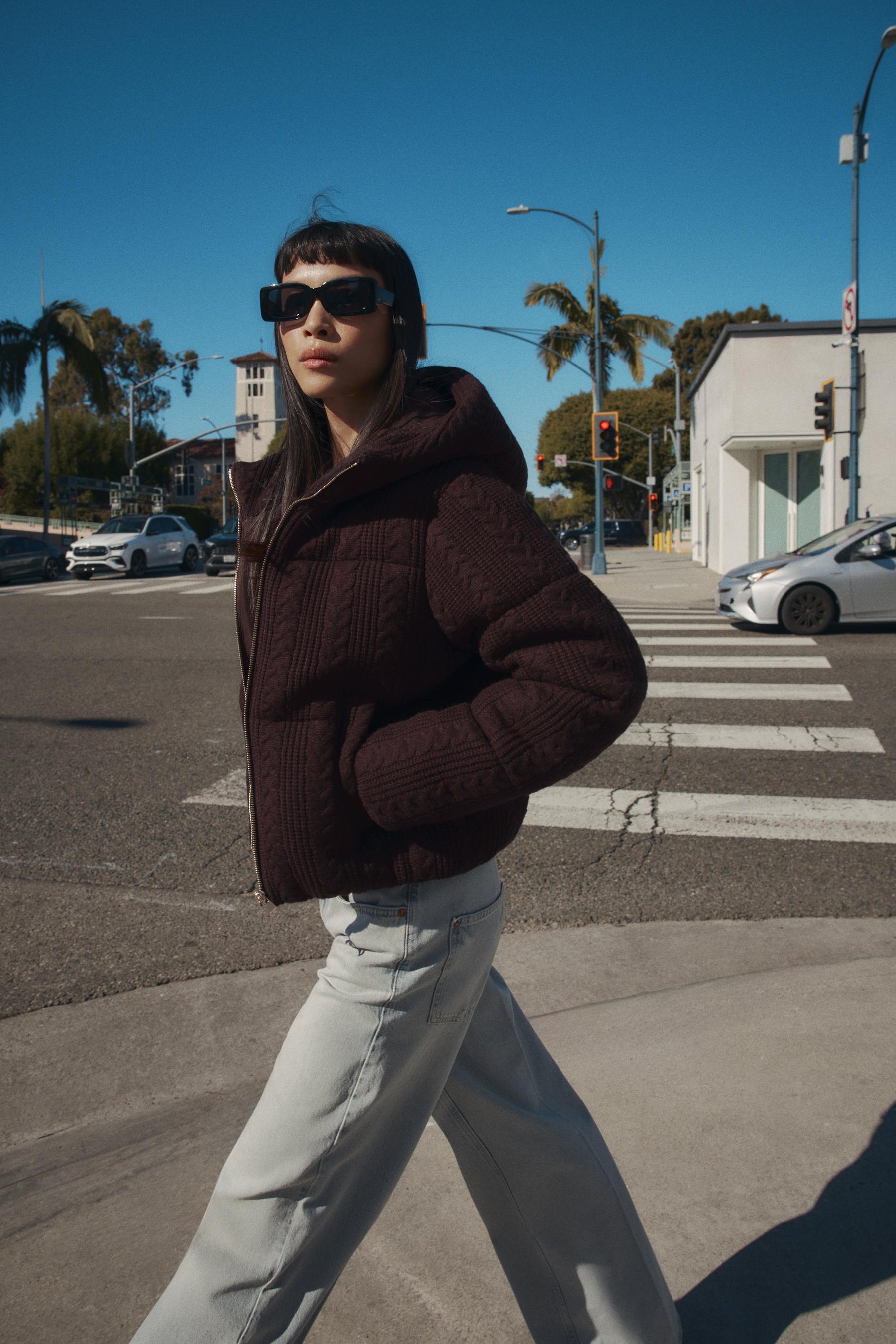 CABLE KNIT HOODED ANORAK - Image 2