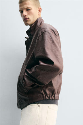 LEATHER EFFECT TEXTURED JACKET - Image 6