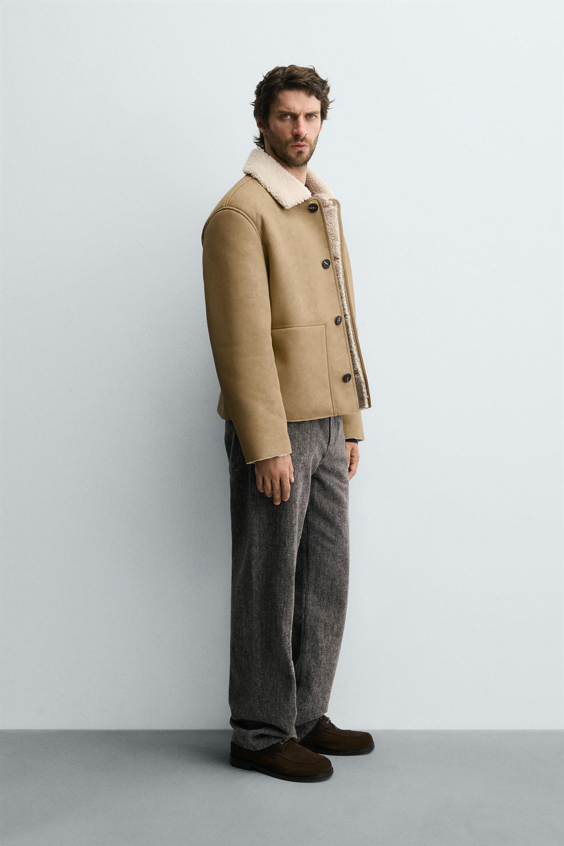 DOUBLE-FACED FAUX LEATHER JACKET - Image 4