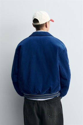 CORDUROY JACKET WITH EMBROIDERED PATCHES - Image 3