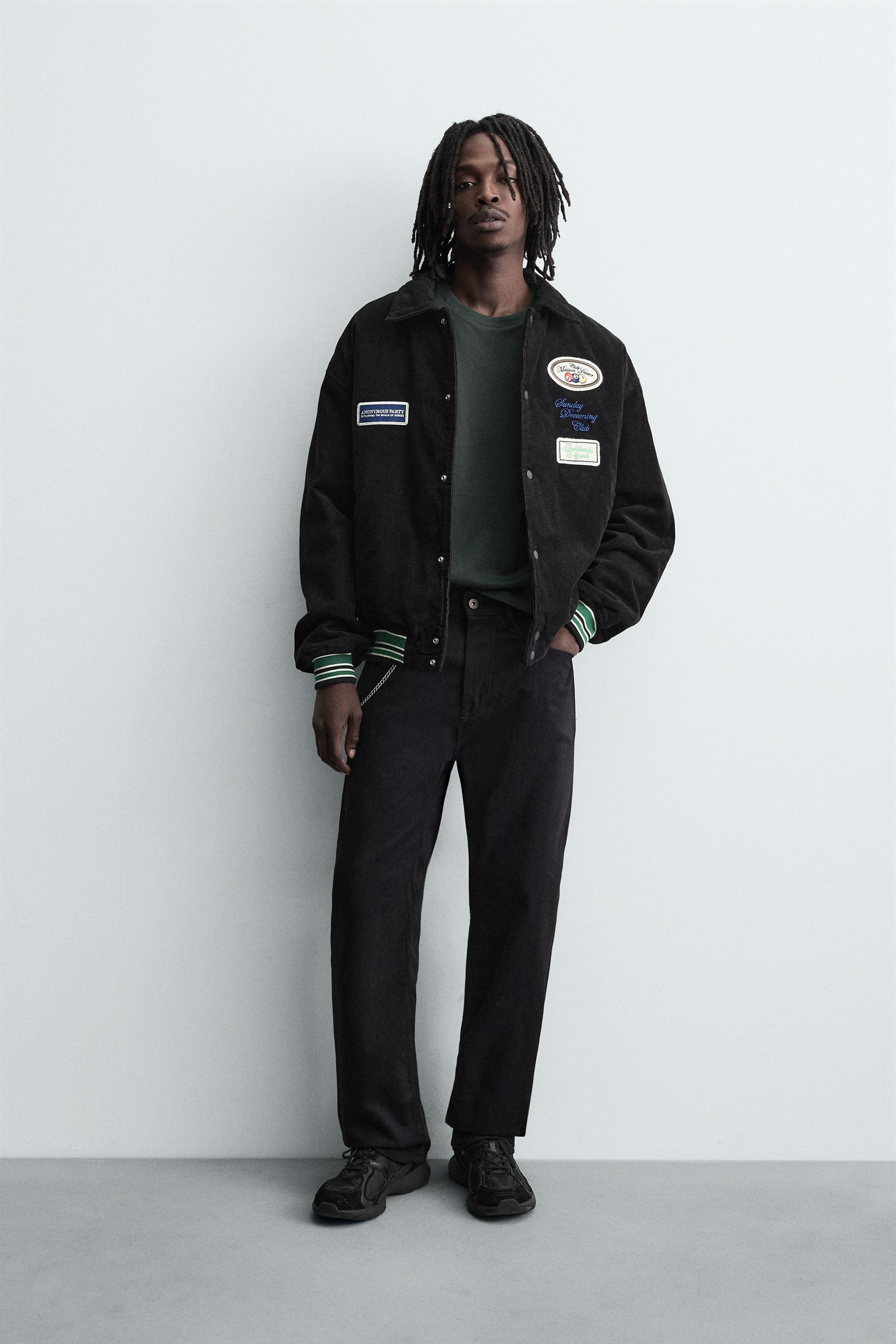 CORDUROY JACKET WITH EMBROIDERED PATCHES - Image 1