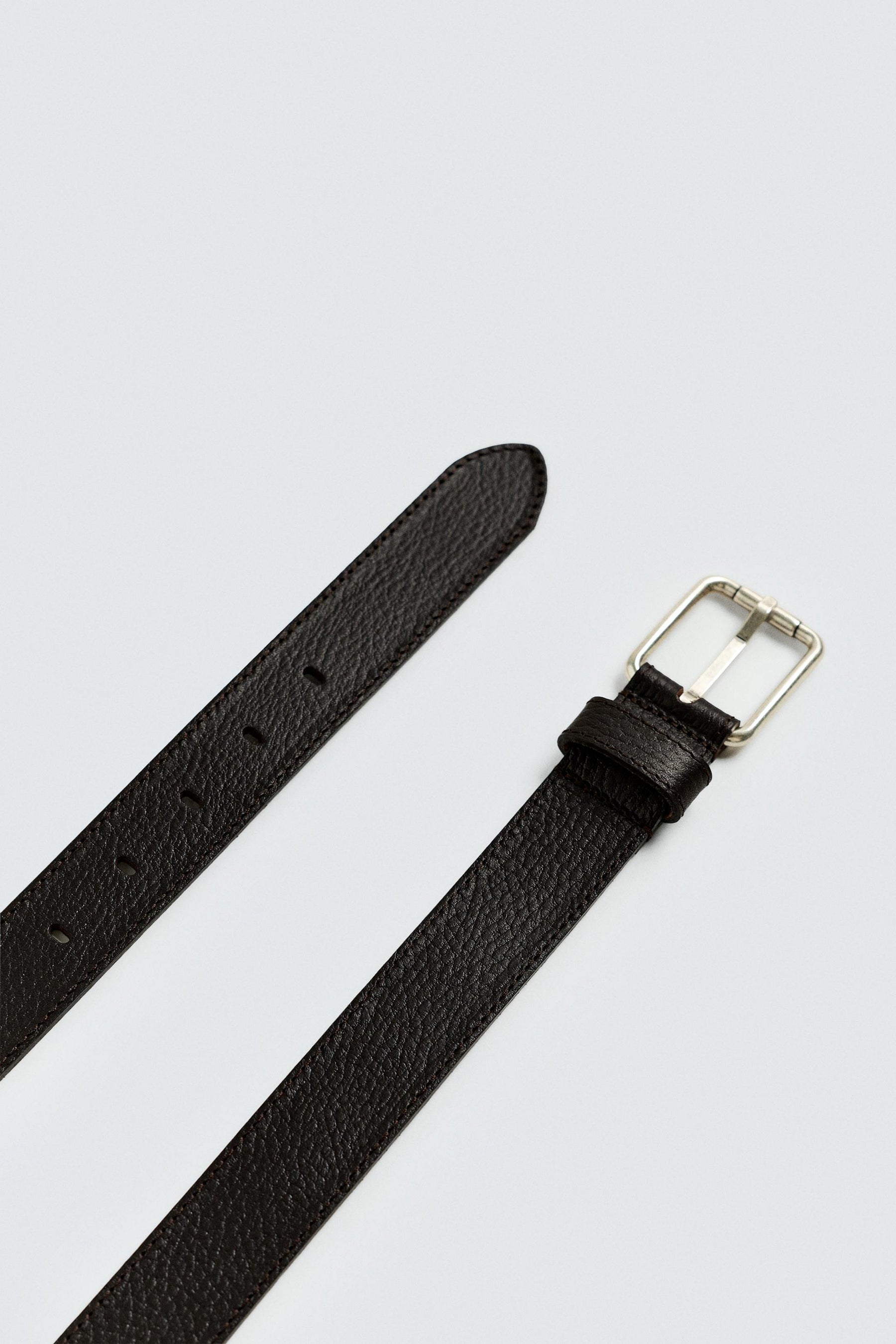 TOPSTITCHED LEATHER BELT - Image 4