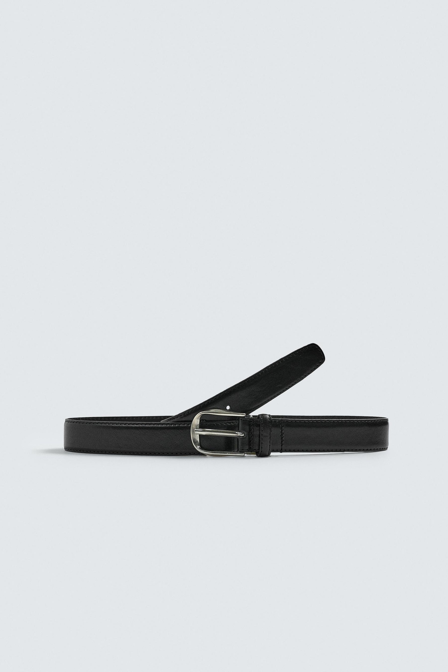 TOPSTITCHED LEATHER BELT - Image 3