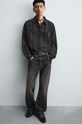 TEXTURED CHECK SHIRT - Image 5