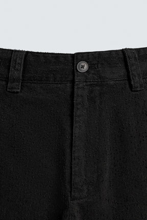 TEXTURED STRAIGHT-LEG TROUSERS - Image 9