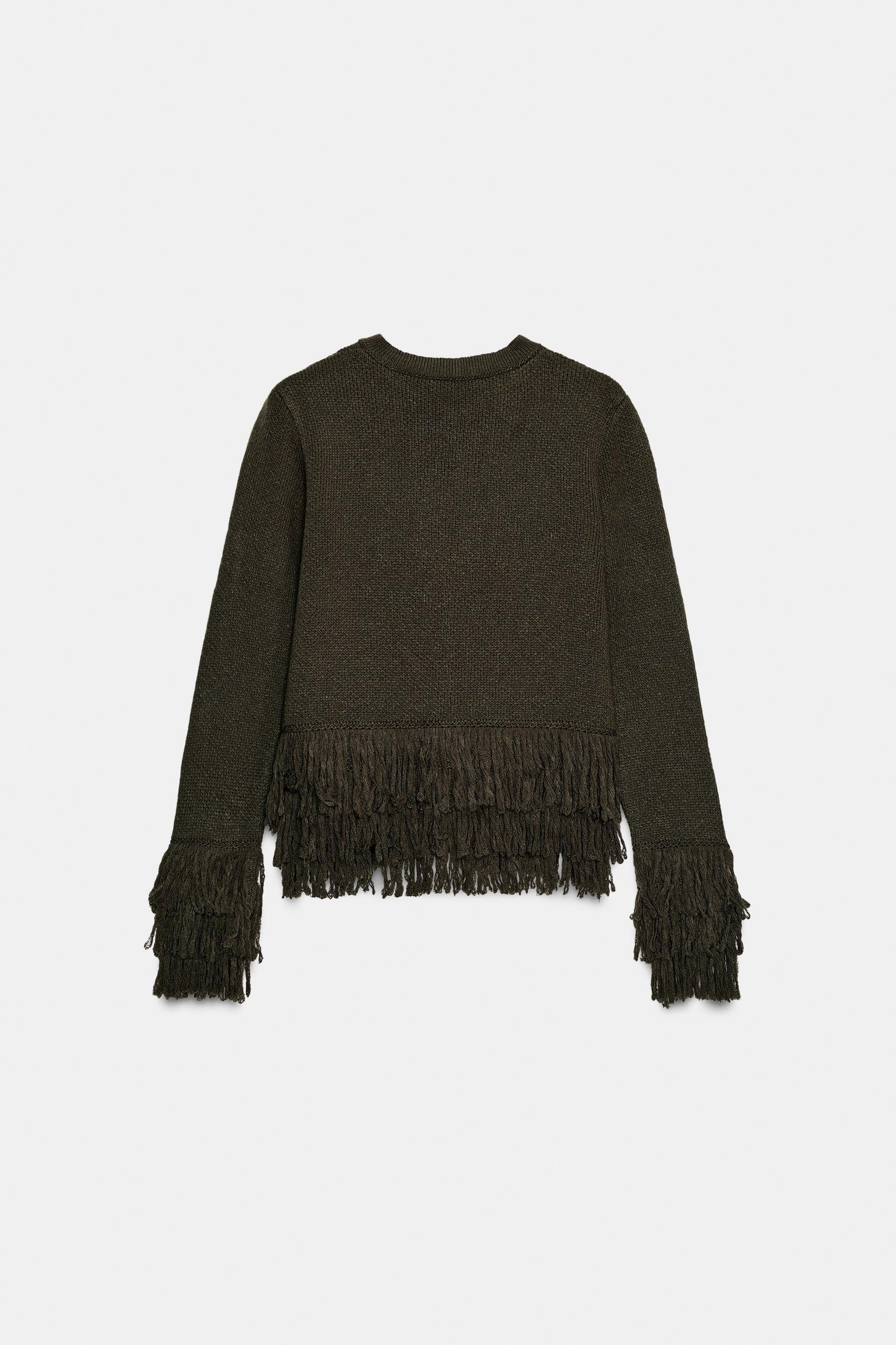 FRINGED KNIT CARDIGAN - Image 5