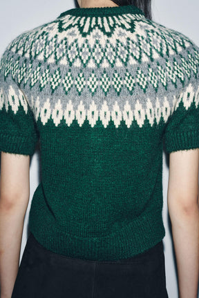 Strickcardigan mit kurzen Ärmeln