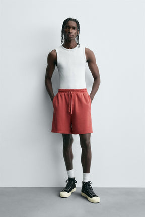 WASHED JOGGER BERMUDA SHORTS - Image 1