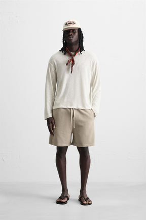 WASHED JOGGER BERMUDA SHORTS - Image 1