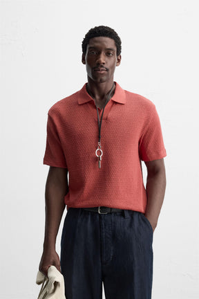 GEOMETRIC JACQUARD POLO SHIRT - Image 2