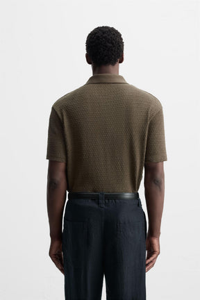 GEOMETRIC JACQUARD POLO SHIRT - Image 3