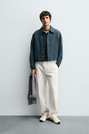 WASHED CROPPED FIT JACKET - Image 1