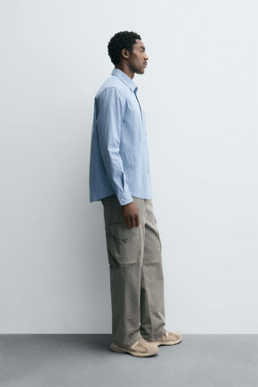 TEXTURED SHIRT WITH POCKET - Image 4