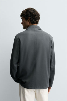 RELAXED FIT TEXTURED BLAZER - Image 3