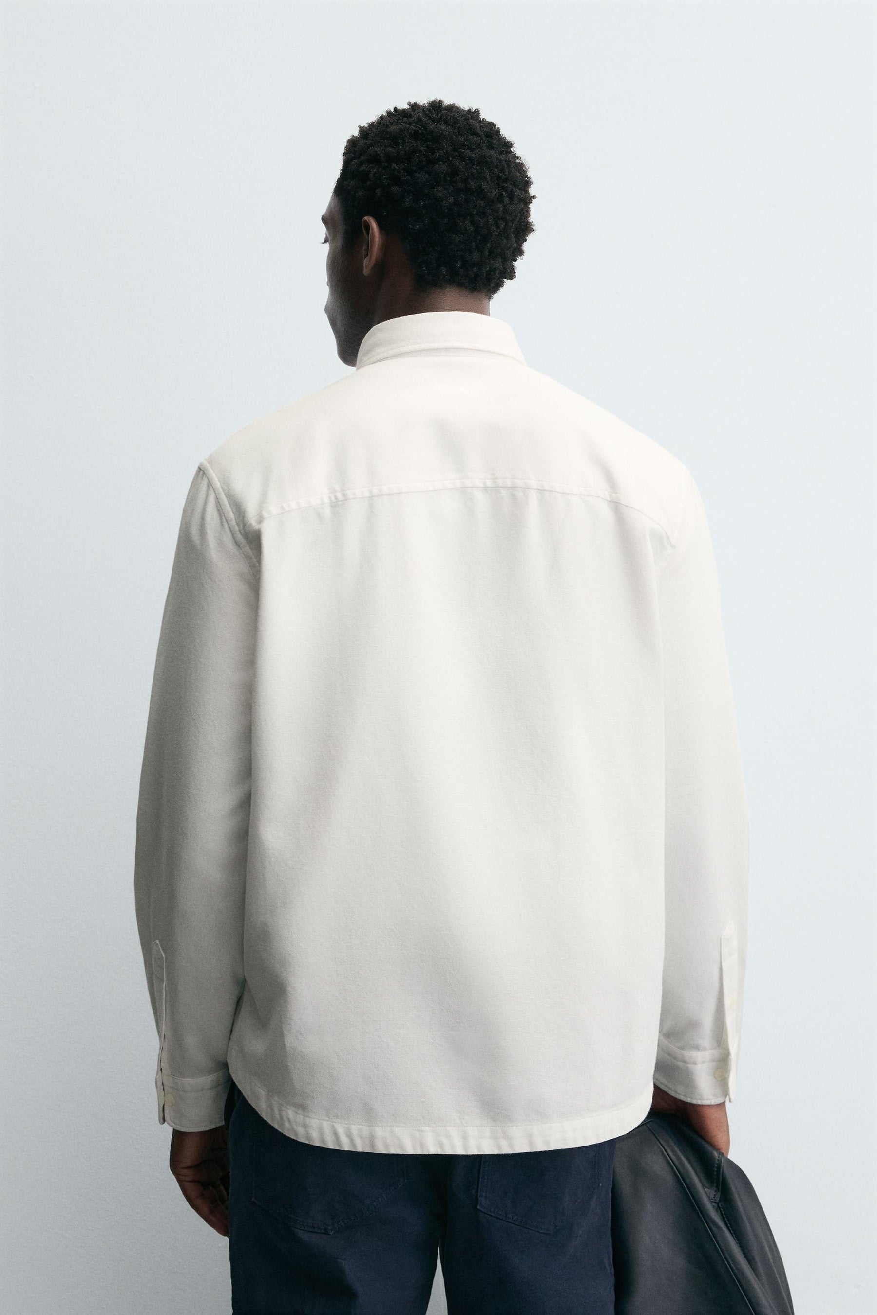 TEXTURED SHIRT WITH POCKET - Image 3