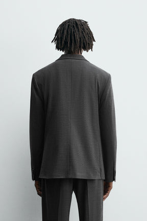 TEXTURED SUIT BLAZER - Image 3