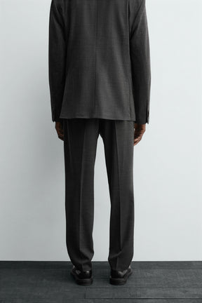 TEXTURED SUIT TROUSERS - Image 3