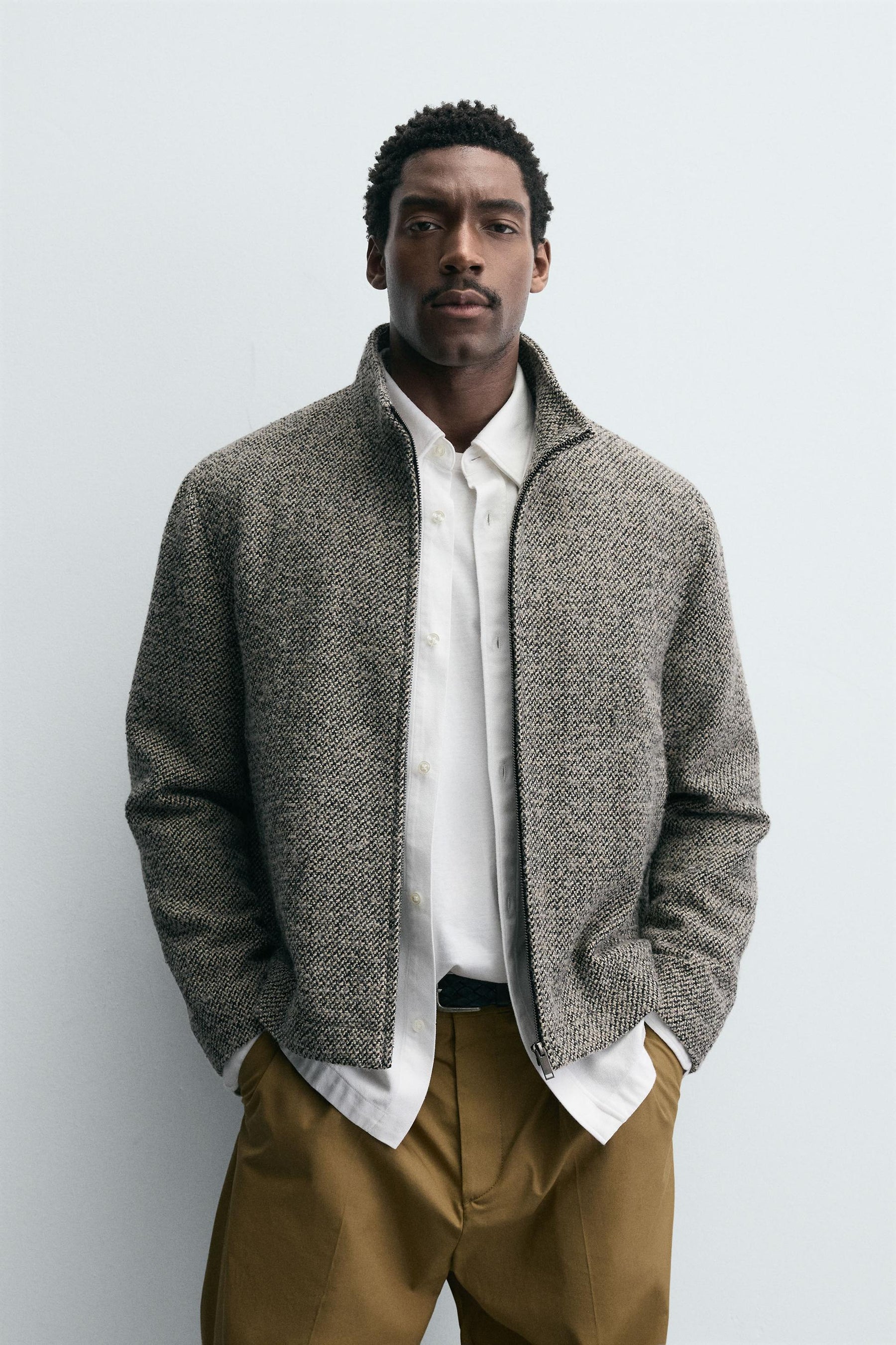 BOUCLÉ TEXTURE OVERSHIRT - Image 2