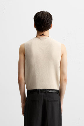 RELAXED FIT KNIT TANK TOP - Image 3
