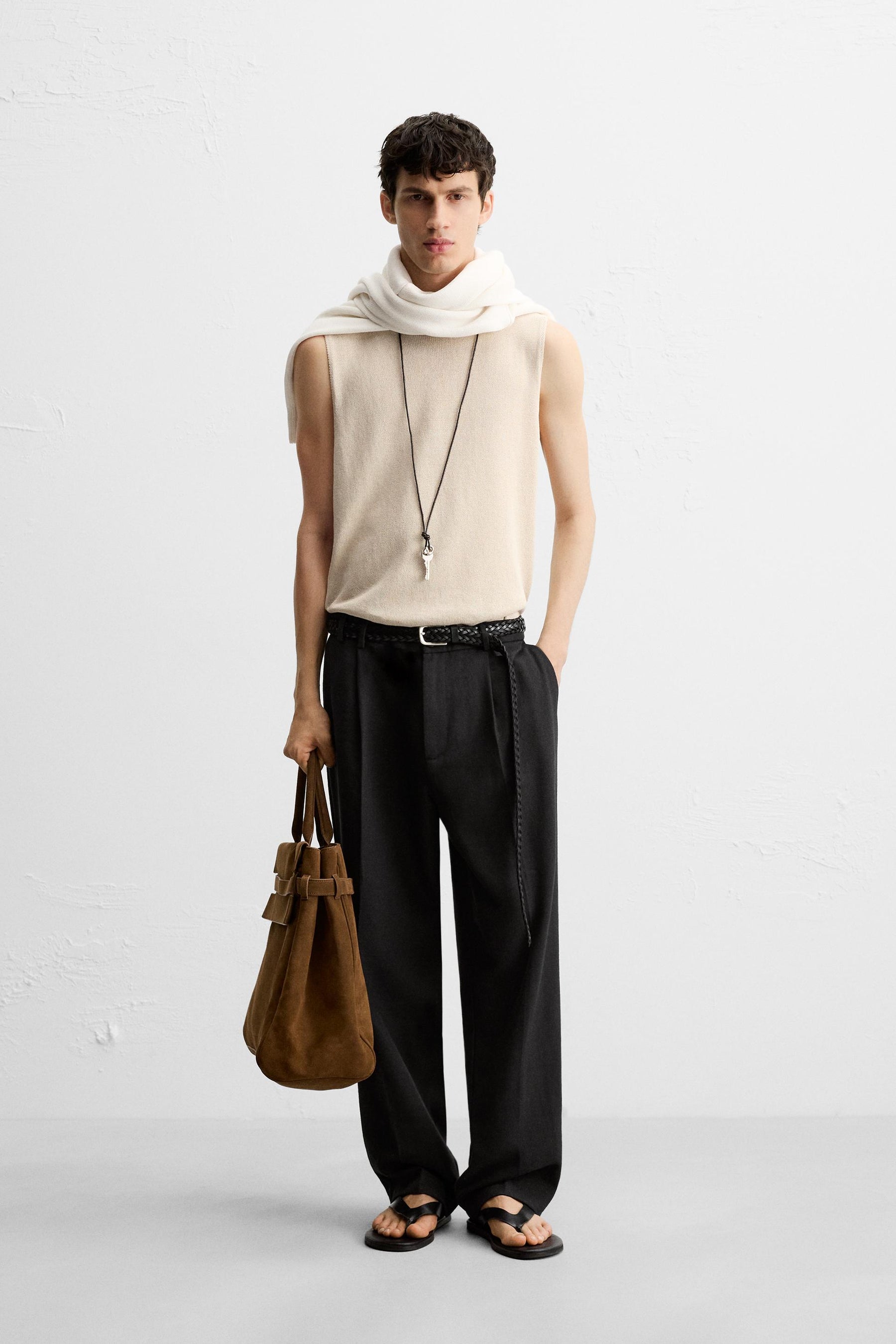 RELAXED FIT KNIT TANK TOP - Image 1