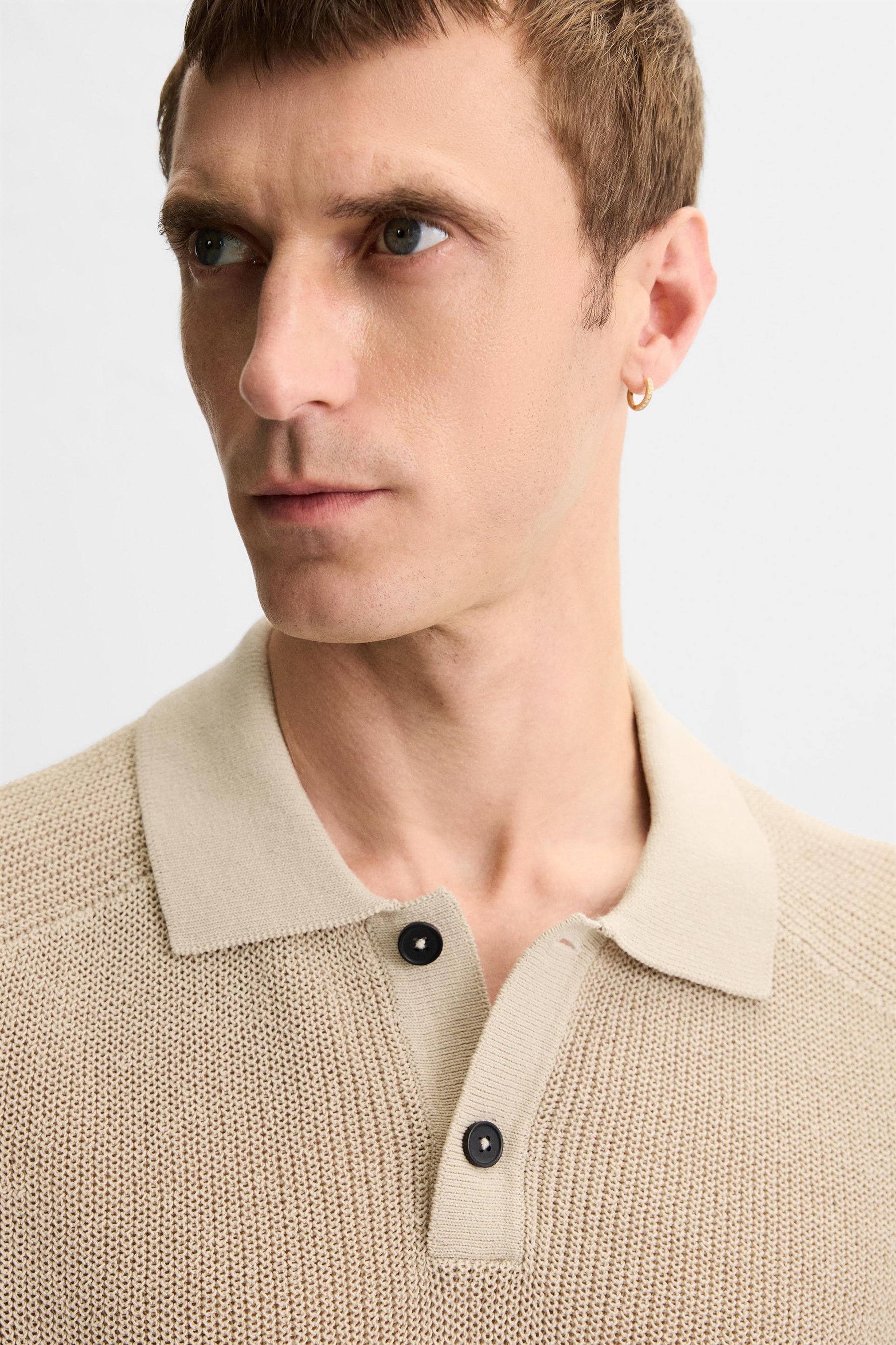 TEXTURED KNIT POLO SHIRT - Image 5