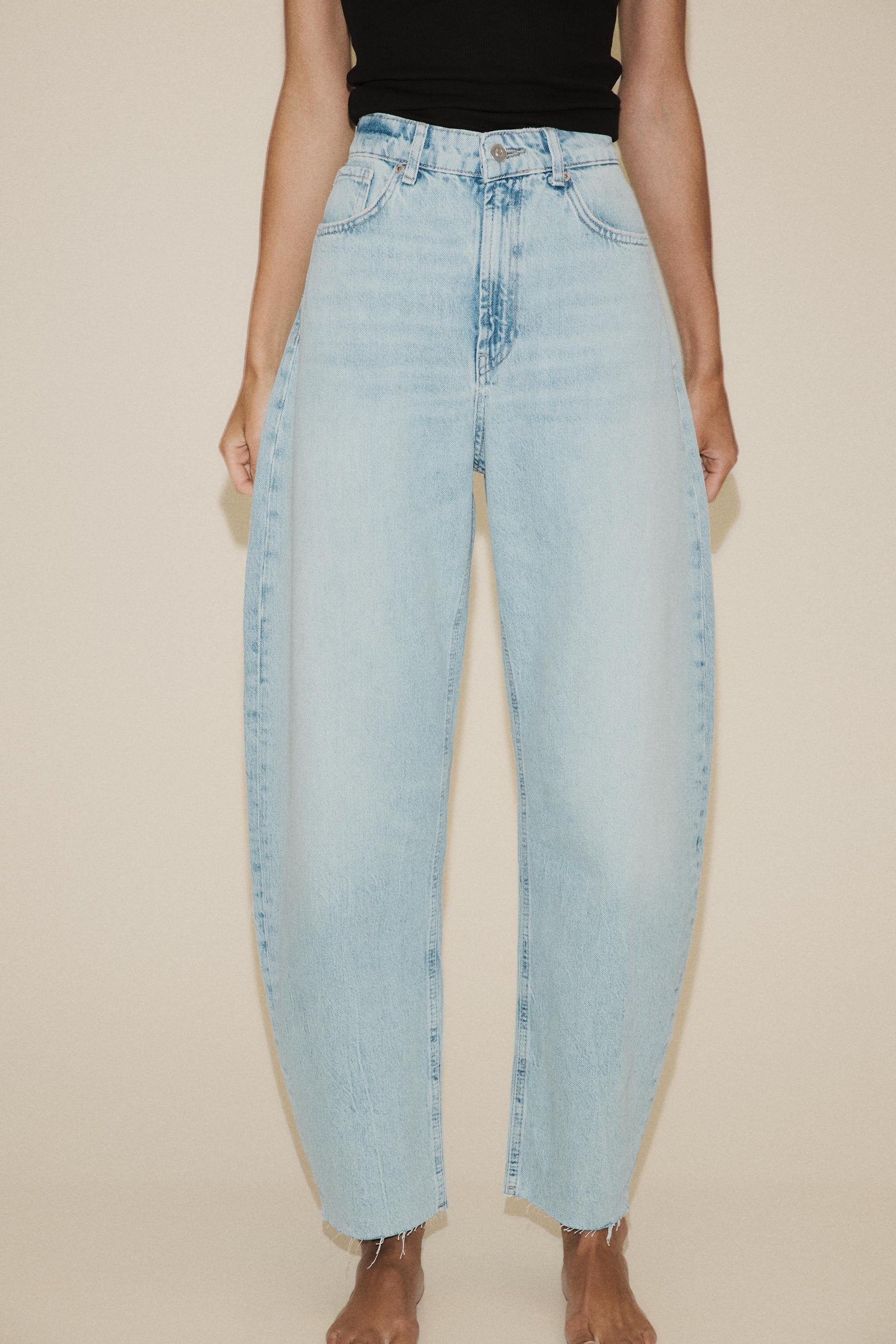 High-Waist Barrel Jeans