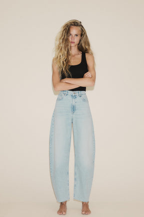 High-Waist Barrel Jeans