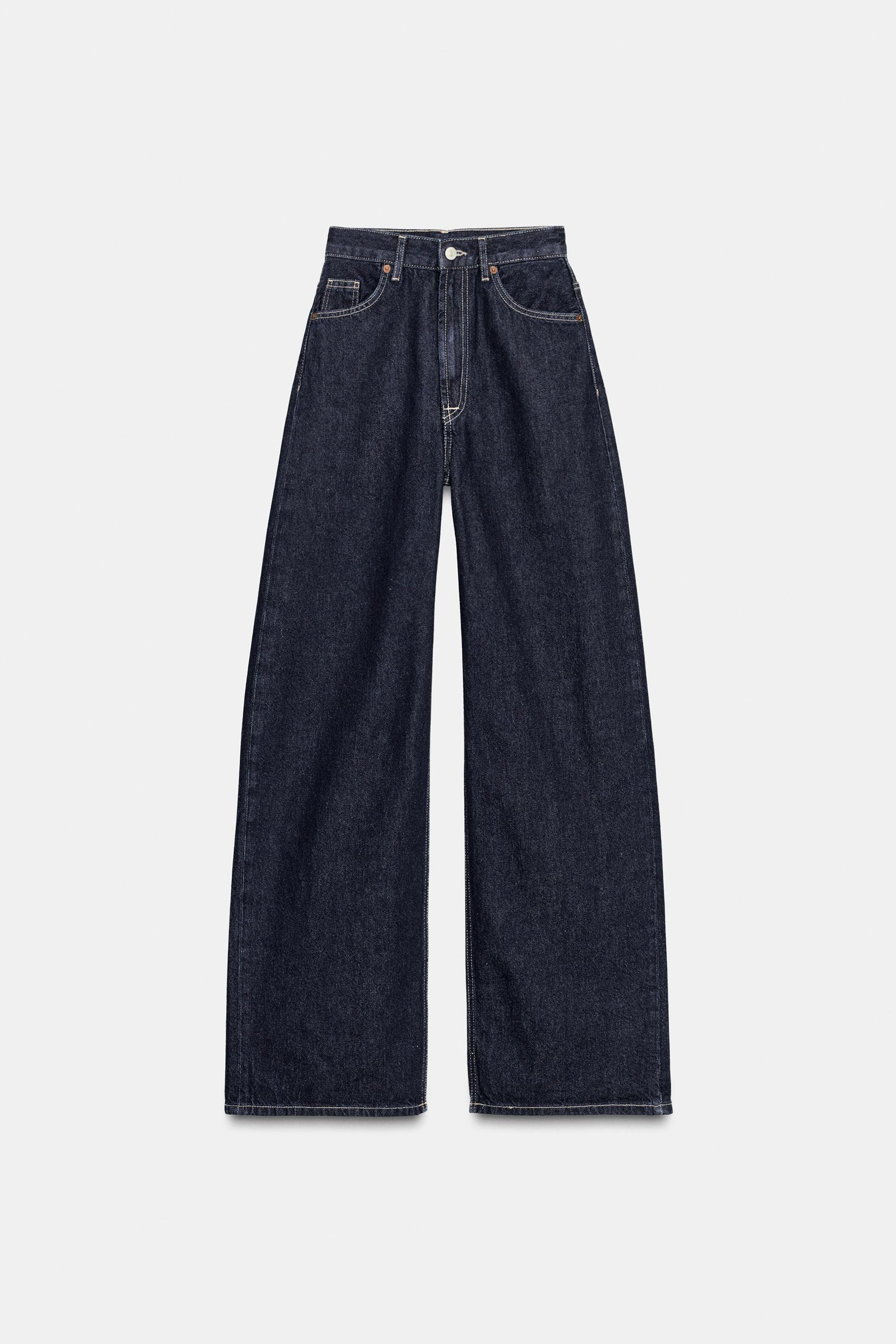 High-Waist-Jeans mit weitem Bein