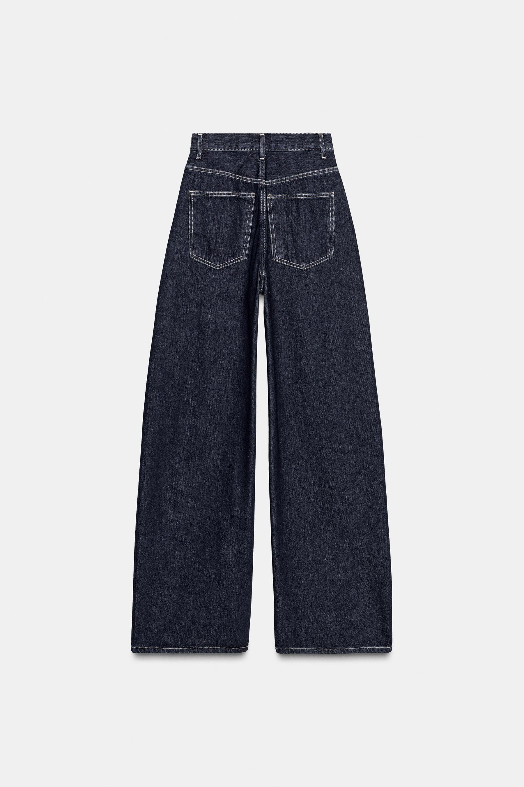High-Waist-Jeans mit weitem Bein