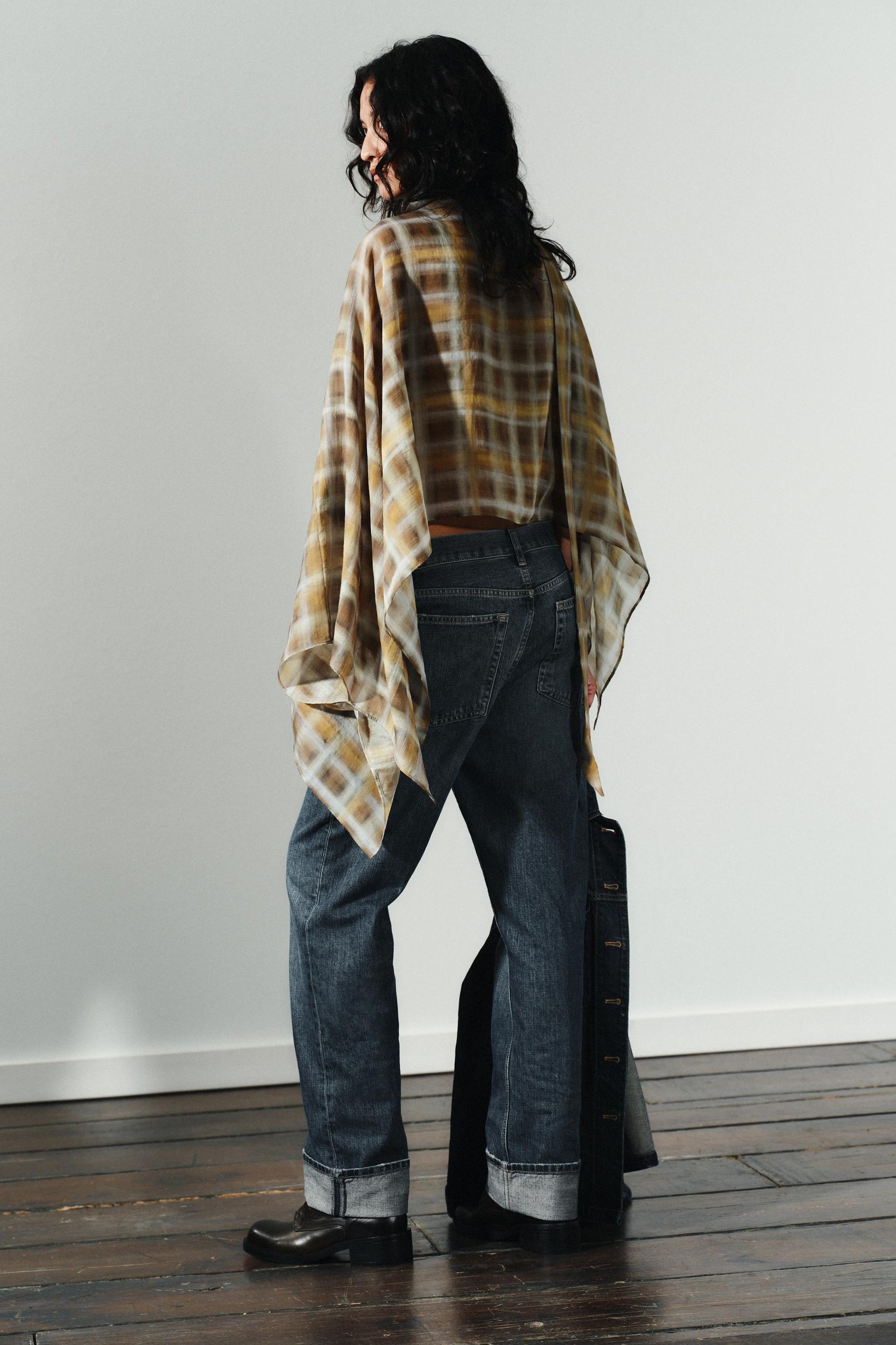 Gerade gefaltete Jeans