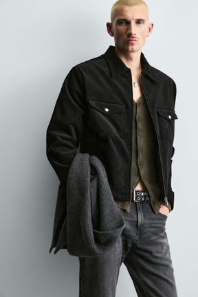 BOXY FIT CORDUROY OVERSHIRT - Image 6