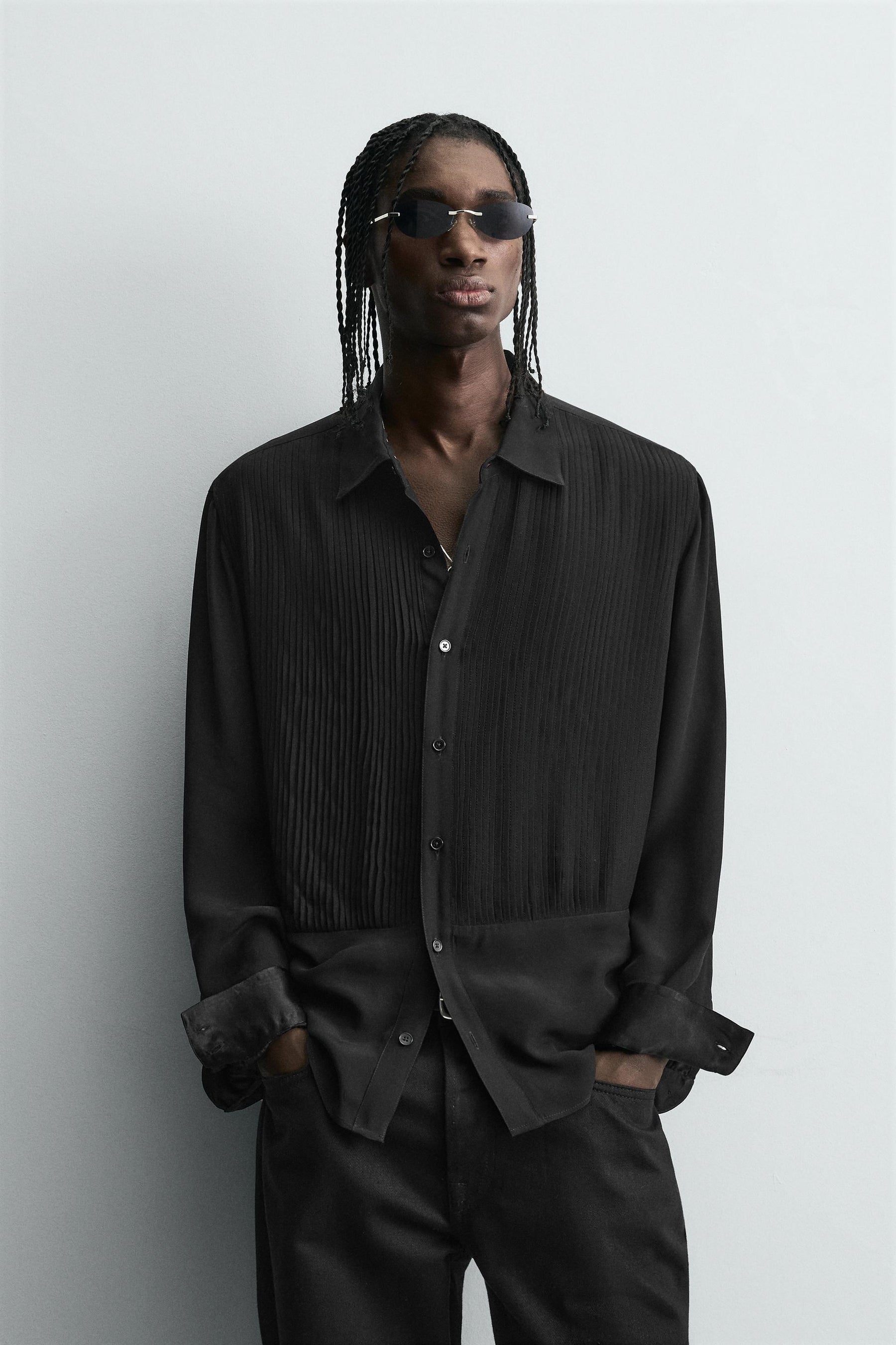 FLOWING SHIRT WITH PINTUCKS - Image 2