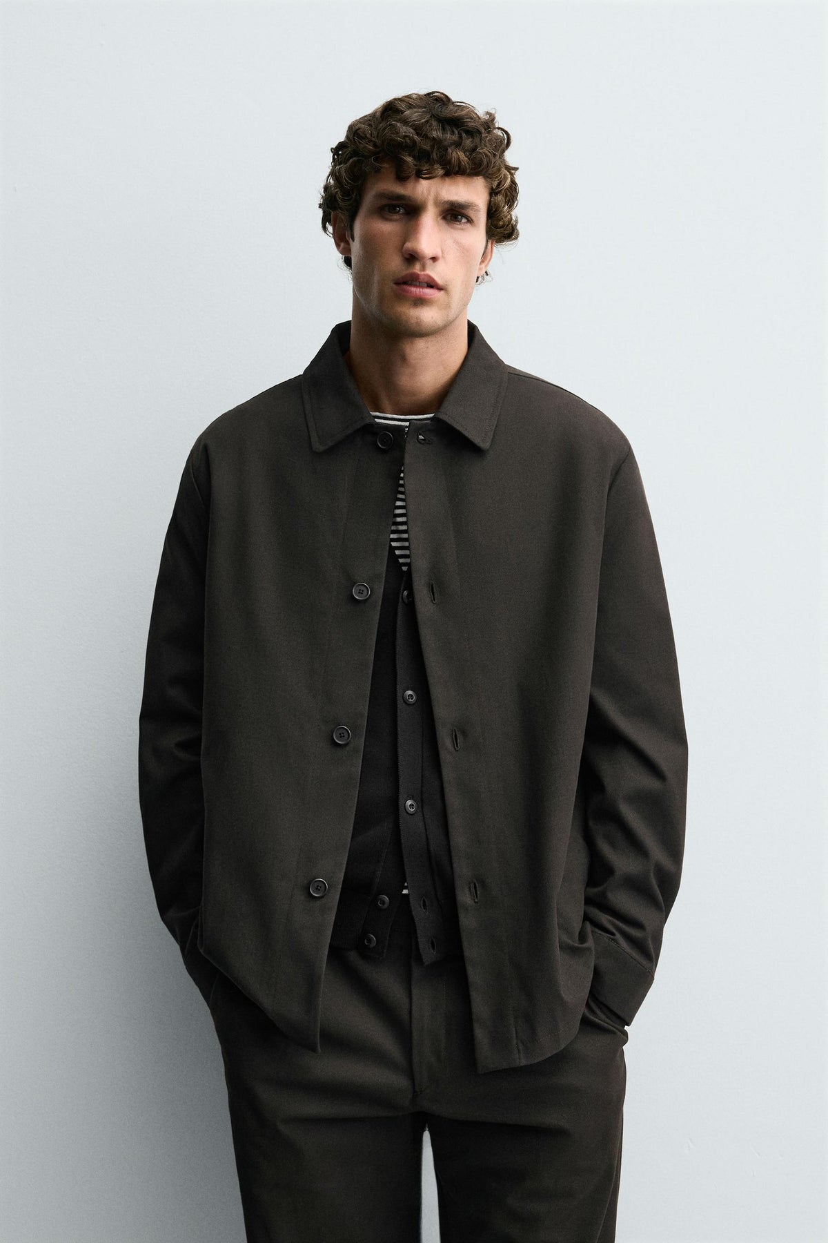 RELAXED FIT TWILL OVERSHIRT - Image 2