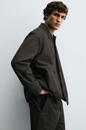 RELAXED FIT TWILL OVERSHIRT - Image 6