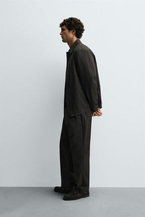 PLEATED TWILL TROUSERS - Image 4