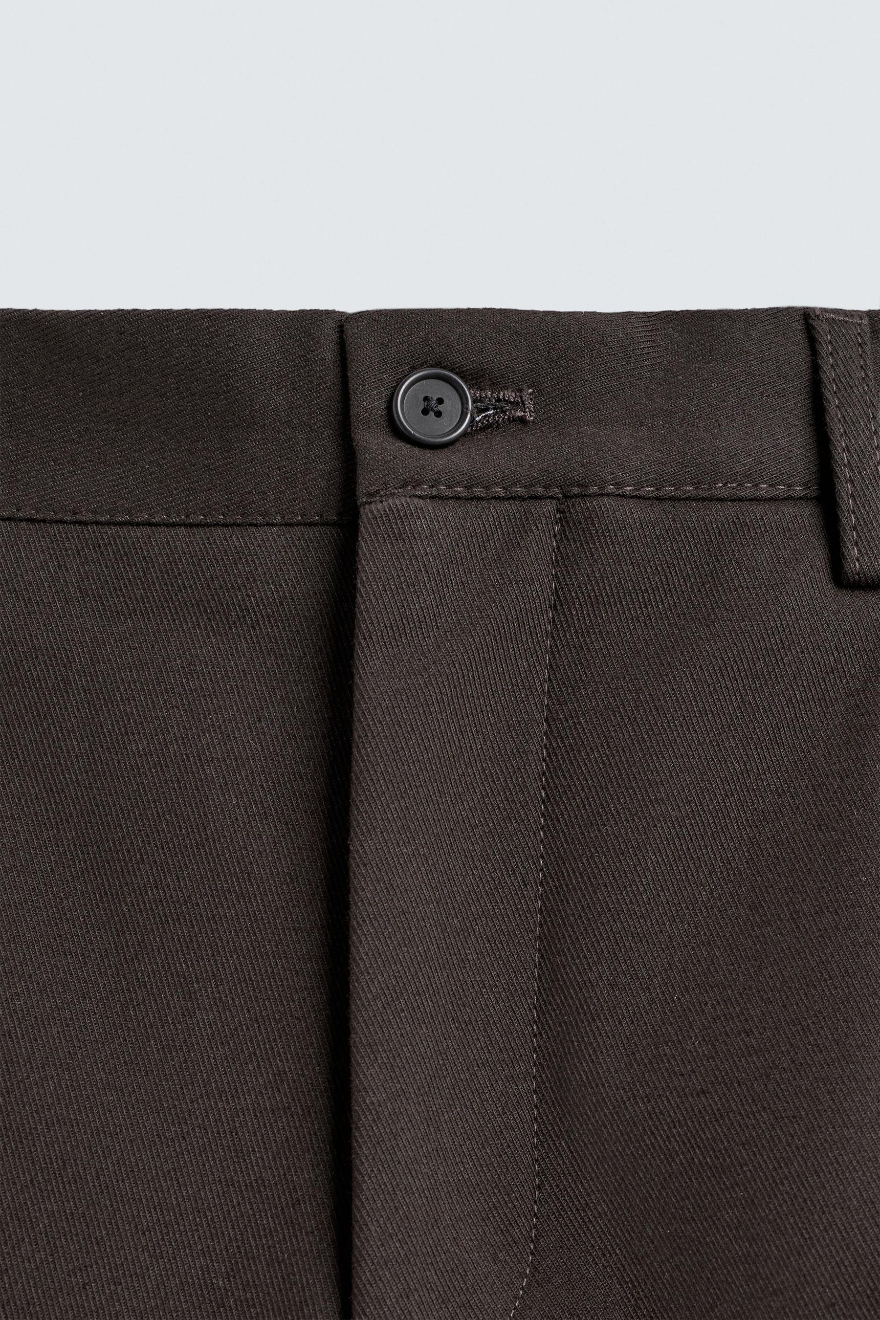 PLEATED TWILL TROUSERS - Image 9