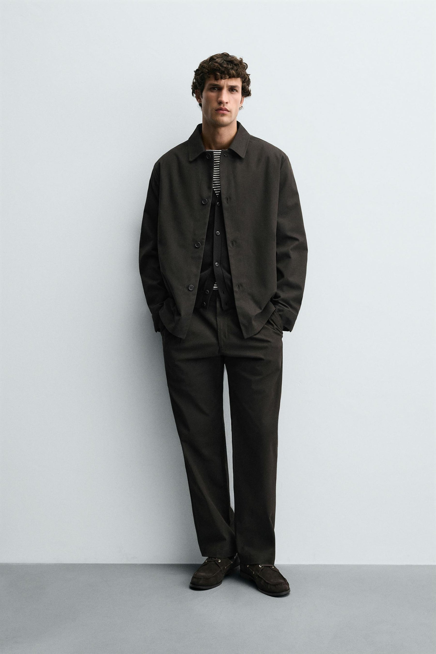 PLEATED TWILL TROUSERS - Image 1