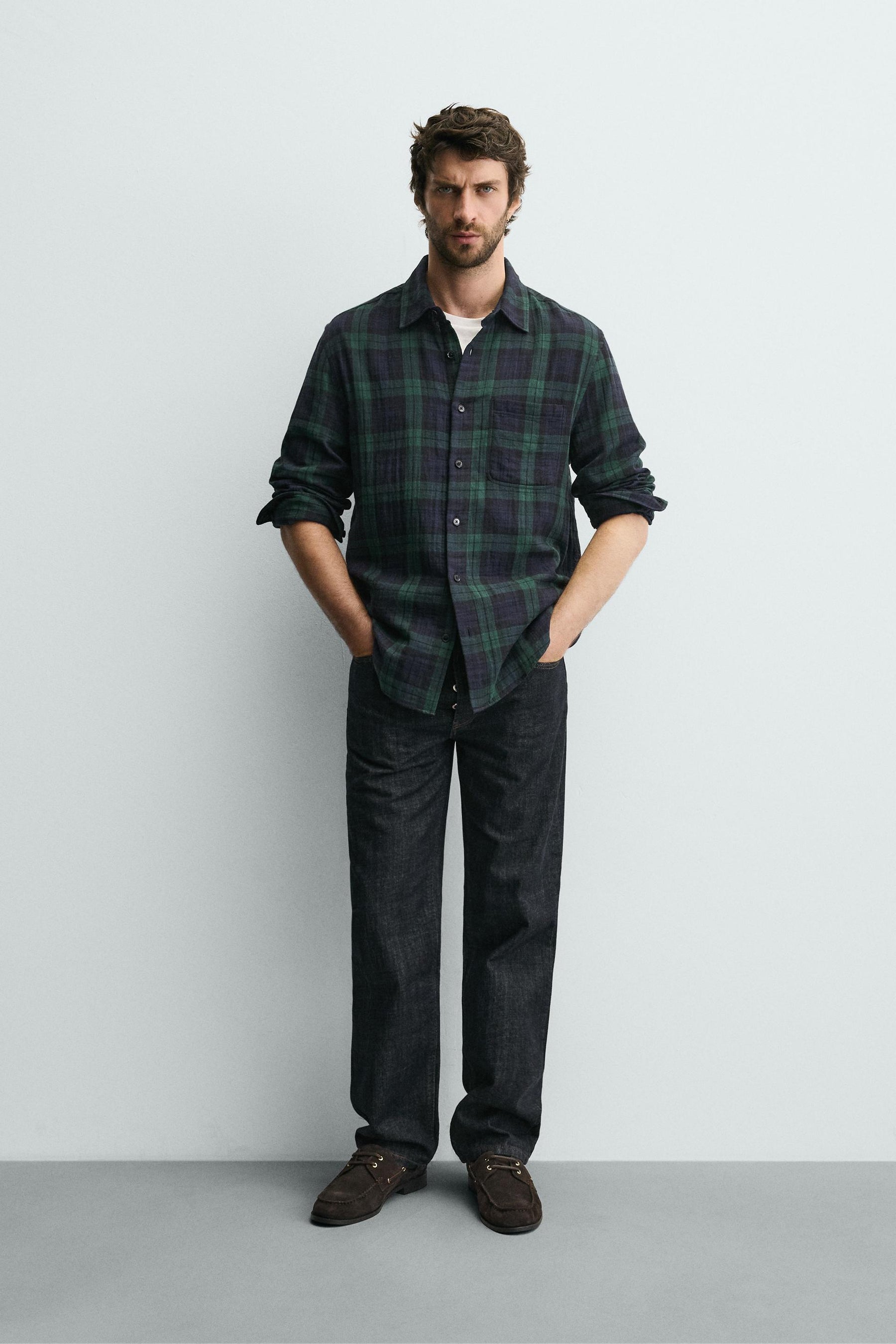 TEXTURED CHECK SHIRT - Image 1