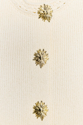 KNIT TOP WITH GOLD BUTTONS - Image 7