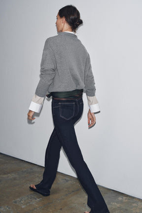 Kaschmirwoll-Langpullover