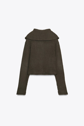 RIB KNIT CARDIGAN WITH BUTTONS - Image 4