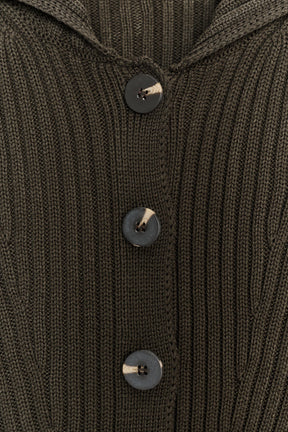 RIB KNIT CARDIGAN WITH BUTTONS - Image 5